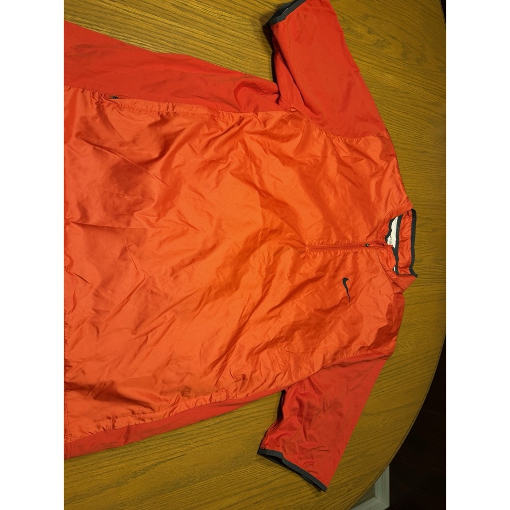 Mens 2xL Nike Golf 1/4 Zip Pullover Orange Windbreaker